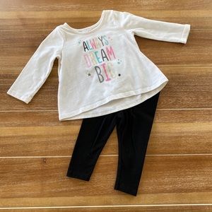 Jumping Beans dream big top + Cat & Jack leggings